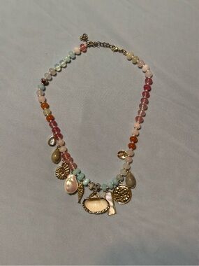 Seashell charm necklace